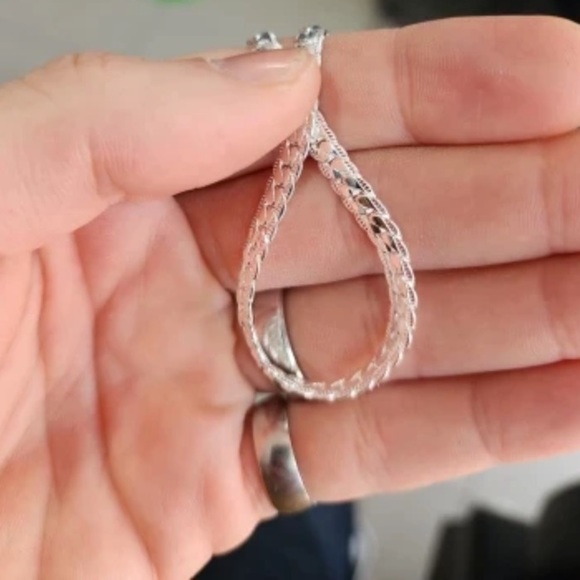 ❤️TRULY GORGEOUS, BRAND NEW REAL 925 SILVER CHAIN (45 & 50cm) MEN AND WOMAN❤️ - Picture 8 of 8